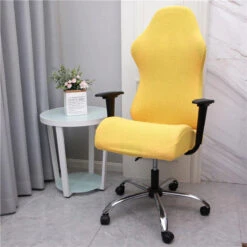Housse De Chaise Gamer Jacquard Jaune