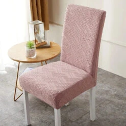 Housse De Chaise Jacquard Rose
