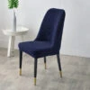Housse De Chaise Scandinave Jacquard Bleu Marine