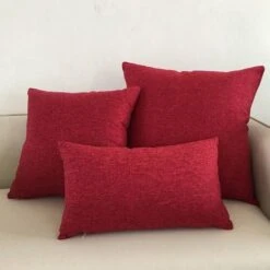 Housse De Coussin 30x50 Bordeaux