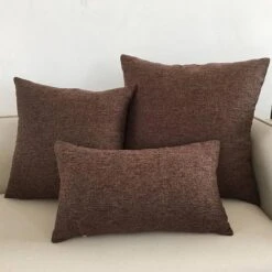 Housse De Coussin 45x45 Marron