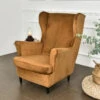 Housse De Fauteuil Crapaud Velours Camel -Housse Moderne Magasin housse de fauteuil crapaud velours camel housse moderne