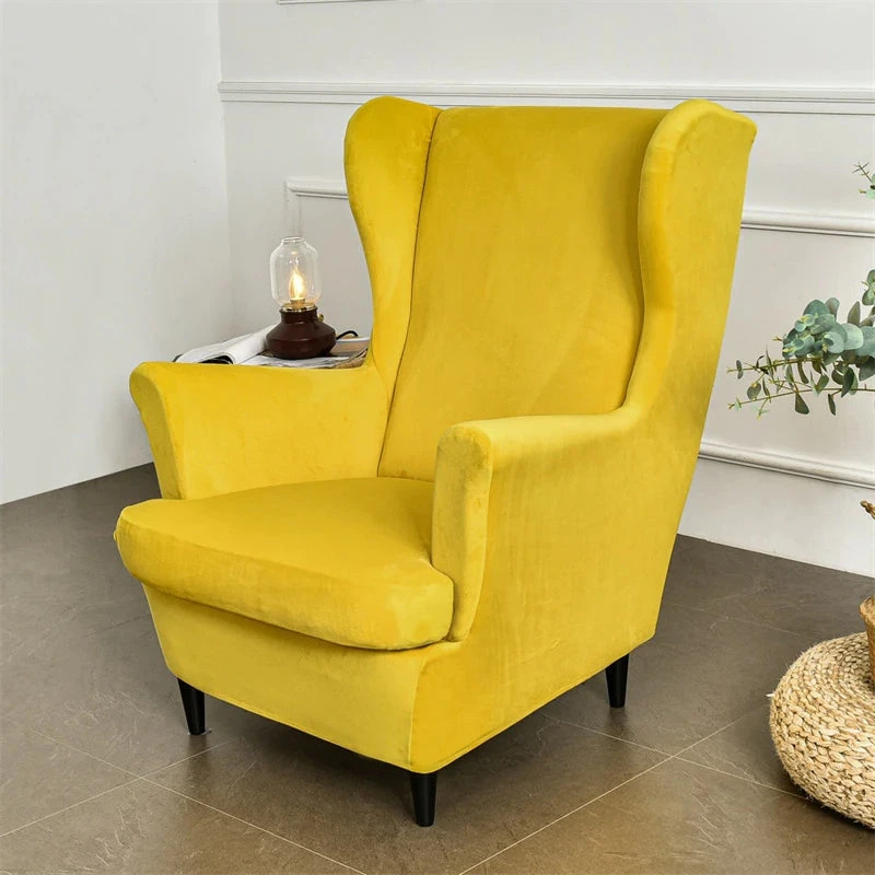 Housse de Fauteuil Crapaud Velours Jaune Moutarde Housse De Fauteuil Crapaud Velours Jaune Moutarde -Housse Moderne Magasin housse de fauteuil crapaud velours jaune housse moderne