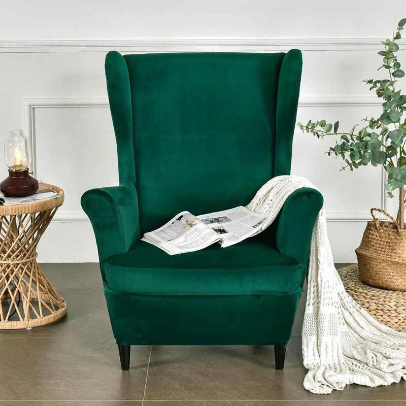 Housse de Fauteuil Crapaud Velours Vert Forêt Housse De Fauteuil Crapaud Velours Vert Forêt -Housse Moderne Magasin housse de fauteuil crapaud velours vert foret housse moderne 6