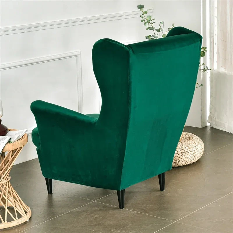 Housse de Fauteuil Crapaud Velours Vert Forêt Housse De Fauteuil Crapaud Velours Vert Forêt -Housse Moderne Magasin housse de fauteuil crapaud velours vert foret housse moderne 8