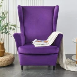 Housse De Fauteuil Crapaud Velours Violet -Housse Moderne Magasin housse de fauteuil crapaud velours violet housse moderne 3
