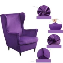 Housse De Fauteuil Crapaud Velours Violet -Housse Moderne Magasin housse de fauteuil crapaud velours violet housse moderne 8