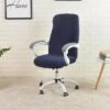 Housse De Chaise De Bureau Jacquard Bleu Marine -Housse Moderne Magasin housse de protection chaise de bureau housse moderne