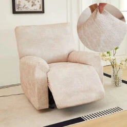 Housse De Fauteuil Relax En Similicuir Ivoire