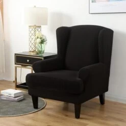Housse Pour Fauteuil Crapaud Jacquard Noir