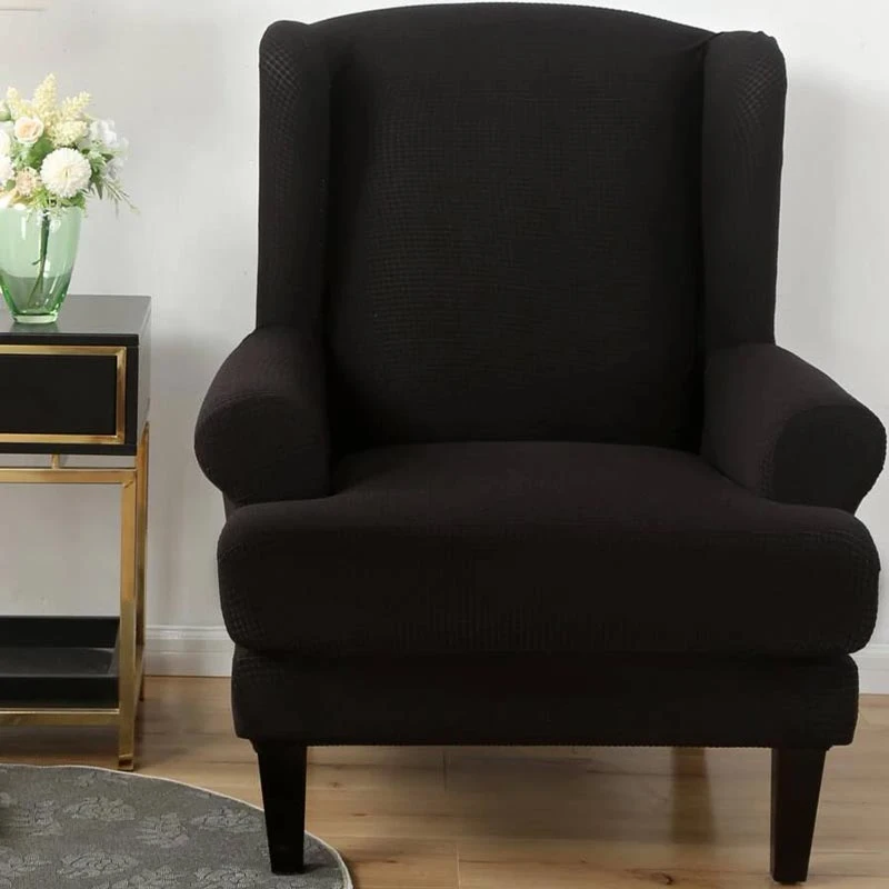 Housse Pour Fauteuil Crapaud Jacquard Noir Housse Pour Fauteuil Crapaud Jacquard Noir -Housse Moderne Magasin housse extensible pour fauteuil crapaud housse moderne 7