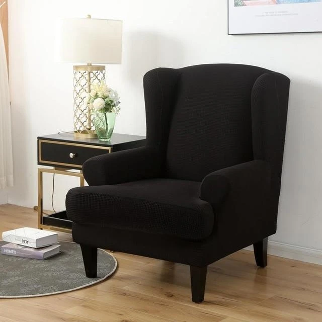 Housse Pour Fauteuil Crapaud Jacquard Noir Housse Pour Fauteuil Crapaud Jacquard Noir -Housse Moderne Magasin housse extensible pour fauteuil crapaud housse moderne