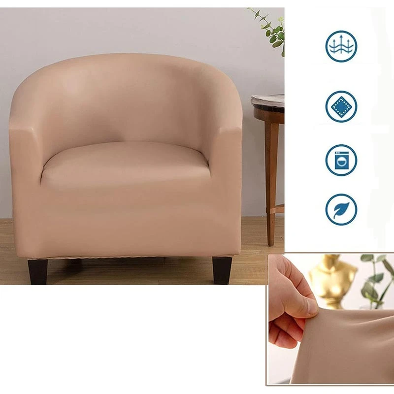 Housse de Fauteuil Cabriolet En Cuir PU Marron Clair Housse De Fauteuil Cabriolet En Cuir PU Marron Clair -Housse Moderne Magasin housse fauteuil cabriolet ikea housse moderne 3