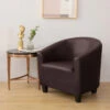 Housse De Fauteuil Cabriolet En Cuir PU Marron 1 Housse De Fauteuil Cabriolet En Cuir PU Marron -Housse Moderne Magasin housse fauteuil cabriolet marron housse moderne