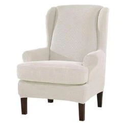 Housse Pour Fauteuil Crapaud Jacquard Blanc 6 Housse Pour Fauteuil Crapaud Jacquard Blanc -Housse Moderne Magasin housse fauteuil crapaud ancien housse moderne 1