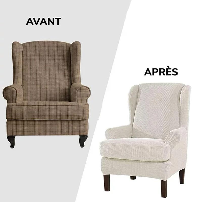 Housse Pour Fauteuil Crapaud Jacquard Blanc Housse Pour Fauteuil Crapaud Jacquard Blanc -Housse Moderne Magasin housse fauteuil crapaud ancien housse moderne 4