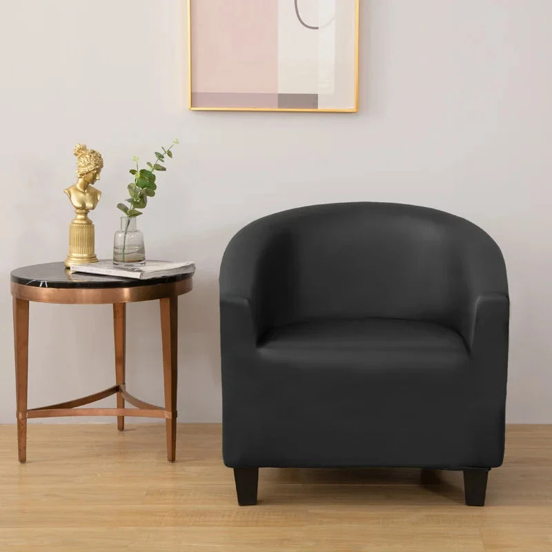 Housse de Fauteuil Cabriolet En Cuir PU Noir Housse De Fauteuil Cabriolet En Cuir PU Noir -Housse Moderne Magasin housse fauteuil noir cabriolet housse moderne 1