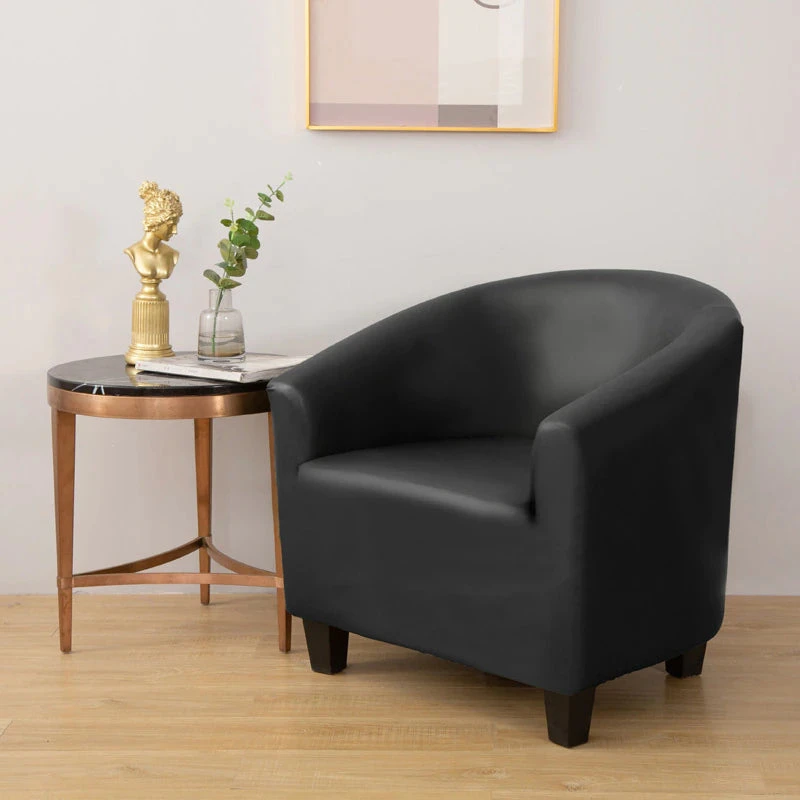 Housse de Fauteuil Cabriolet En Cuir PU Noir Housse De Fauteuil Cabriolet En Cuir PU Noir -Housse Moderne Magasin housse fauteuil noir cabriolet housse moderne