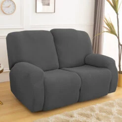 Housse Pour Fauteuil Relax Vellora Gris Anthracite