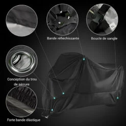 Housse Moto Extérieure Armotex Noir Et Rouge -Housse Moderne Magasin housse moto exterieure housse moderne 5