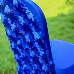 Housse De Chaise De Mariage Fleurs Bleu -Housse Moderne Magasin housse pour chaise de mariage housse moderne 3