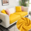 Housse Pour Coussin D'Assise De Canapé Jaune