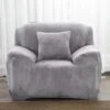 Housse Pour Fauteuil Club Velours Gris -Housse Moderne Magasin housse pour fauteuil club gris housse moderne