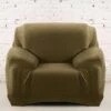 Housse Pour Fauteuil Club Velours Kaki