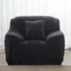 Housse Pour Fauteuil Club Velours Noir 2 Housse Pour Fauteuil Club Velours Noir -Housse Moderne Magasin housse pour fauteuil club noir housse moderne