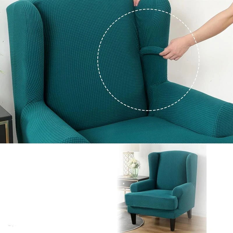 Housse Pour Fauteuil Crapaud Jacquard Bleu Canard Housse Pour Fauteuil Crapaud Jacquard Bleu Canard -Housse Moderne Magasin housse pour fauteuil crapaud housse moderne 3