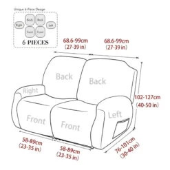 Housse Pour Fauteuil Relax Vellora Grise -Housse Moderne Magasin housse pour fauteuil relax electrique housse moderne 1