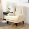 Housse Pour Fauteuil Crapaud Jacquard Beige