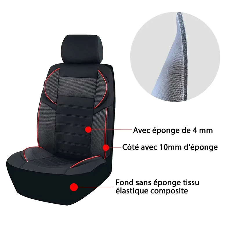Housse Pour Siège De Voiture Noir et Rouge Housse Pour Siège De Voiture Noir Et Rouge -Housse Moderne Magasin housse pour siege de voiture housse moderne 9