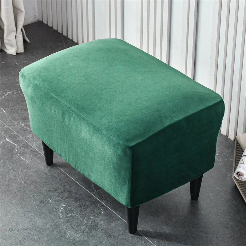 Housse de Fauteuil Crapaud Velours Vert Forêt Housse De Fauteuil Crapaud Velours Vert Forêt -Housse Moderne Magasin housse repose pied velours vert housse moderne