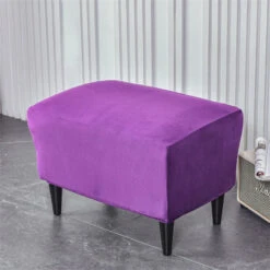 Housse De Fauteuil Crapaud Velours Violet -Housse Moderne Magasin housse repose pied velours violet housse moderne