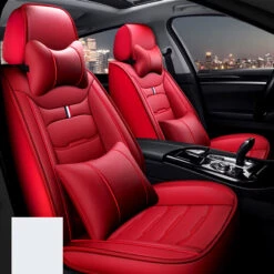 Housse Siège Auto En Simili Cuir Rouge -Housse Moderne Magasin housse siege auto cuir housse moderne 3