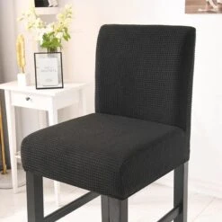 Housse Tabouret De Bar Noir