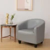 Housse De Fauteuil Cabriolet En Cuir PU Gris Clair