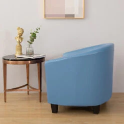 Housse De Fauteuil Cabriolet En Cuir PU Bleu Ciel 5 Housse De Fauteuil Cabriolet En Cuir PU Bleu Ciel -Housse Moderne Magasin housses fauteuils cabriolet housse moderne 3