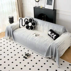 Jeté De Canapé Gris Chiné