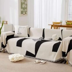 Jeté De Canapé Arista Noir