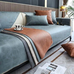 Housse Pour Assise De Canapé En Pu Cuir Bleu Pétrole 6 Housse Pour Assise De Canapé En Pu Cuir Bleu Pétrole -Housse Moderne Magasin protege canape en pu cuir bleu petrole housse moderne 4