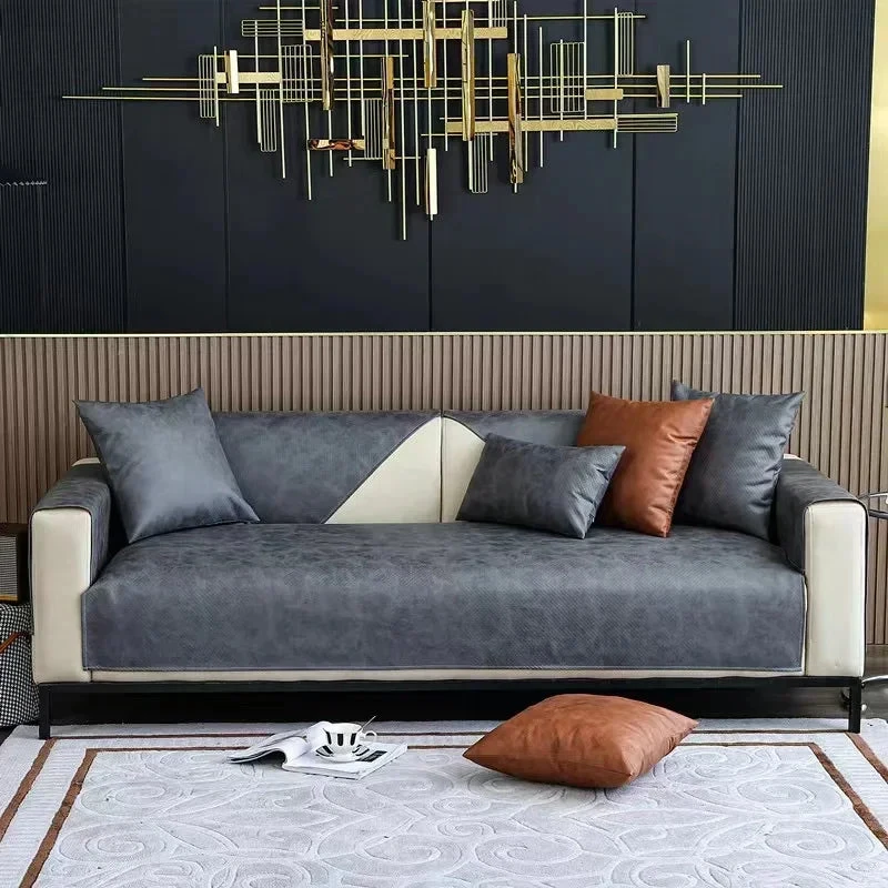 Protège Canapé En Pu Cuir Gris Anthracite Protège Canapé En Pu Cuir Gris Anthracite -Housse Moderne Magasin protege canape en pu cuir gris anthracite housse moderne