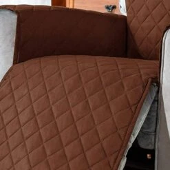 Protège Fauteuil Relax Unie Marron 4 Protège Fauteuil Relax Unie Marron -Housse Moderne Magasin protege dossier fauteuil relax housse moderne 4