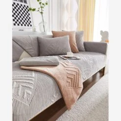 Protège Canapé Milo Gris Clair -Housse Moderne Magasin protege tete pour canape housse moderne 1